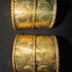 Victorian Cuff bracelets handmade vintage price is for both